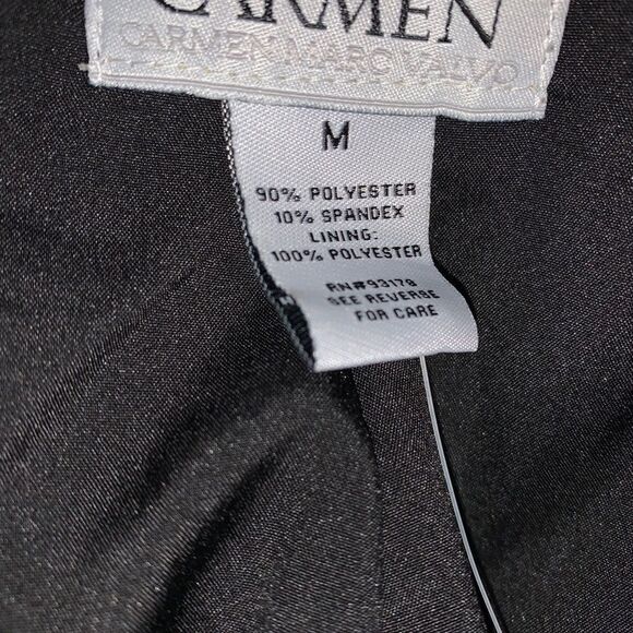 Carmen Marc Valvo Faux Leather Blazer - Picture 5 of 6